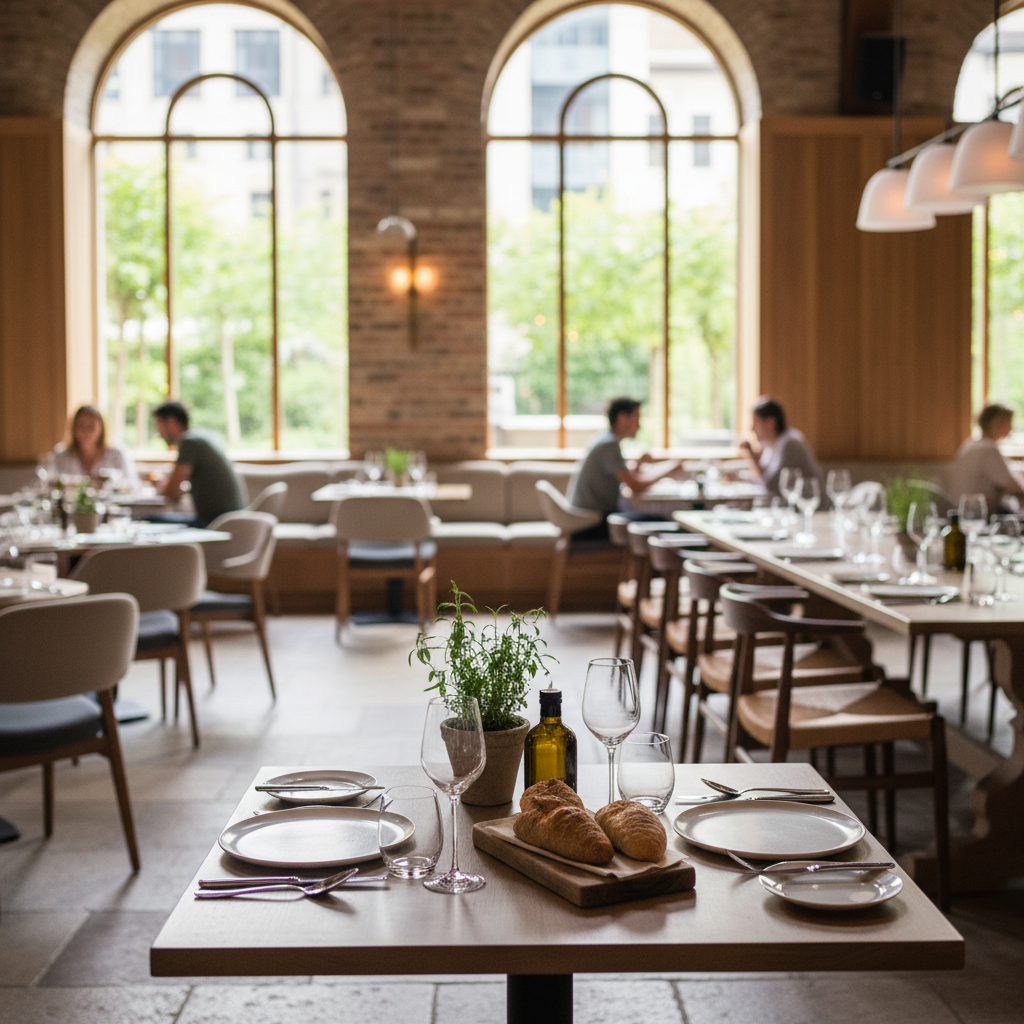 Eten en sfeer in een gezellige omgeving